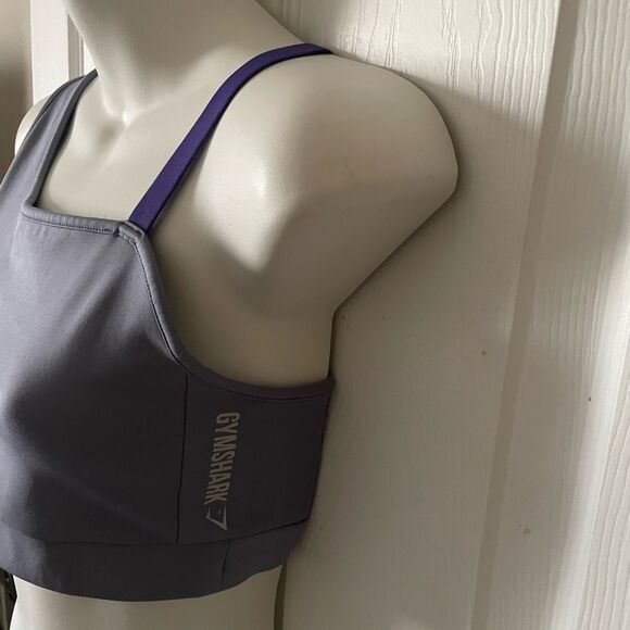 Women’s Gymshark Asymmetrical Purple Sports Bra Size Small - Picture 3 of 8